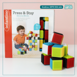 Đồ chơi Infantino Press & stay sensory blocks - Xếp hình khối kết dính