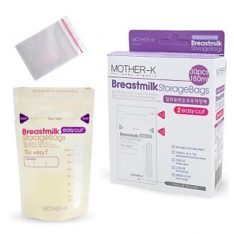 Túi trữ sữa cảm biến nhiệt miệng cắt Mother-K Hàn Quốc (30c 180ml)