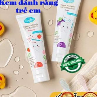 Kem đánh răng hữu cơ cho trẻ em Organic Toothpaste Kindee Thái Lan 100% thiên nhiên an toàn cho trẻ và có thể nuốt được vị nho