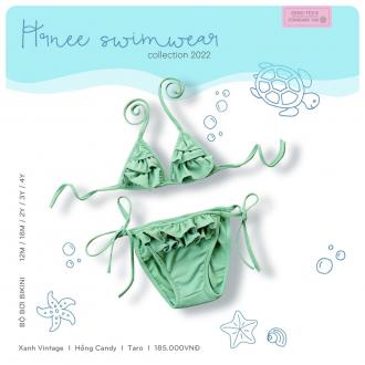 HRNEE - Bộ bơi Bikini màu xanh lá