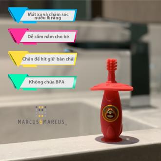 Bàn chải tập đánh răng và mát xa nướu silicon 360 cho bé Marcus & Marcus, từ 12 tháng – Marcus