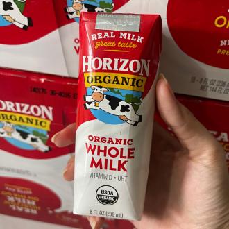 Sữa tươi hữu cơ nguyên kem Horizon Organic Mỹ dạng nước 236ml bay air thùng 18h